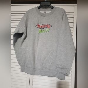 Naughty or Nice Gray Christmas Sweatshirt XL